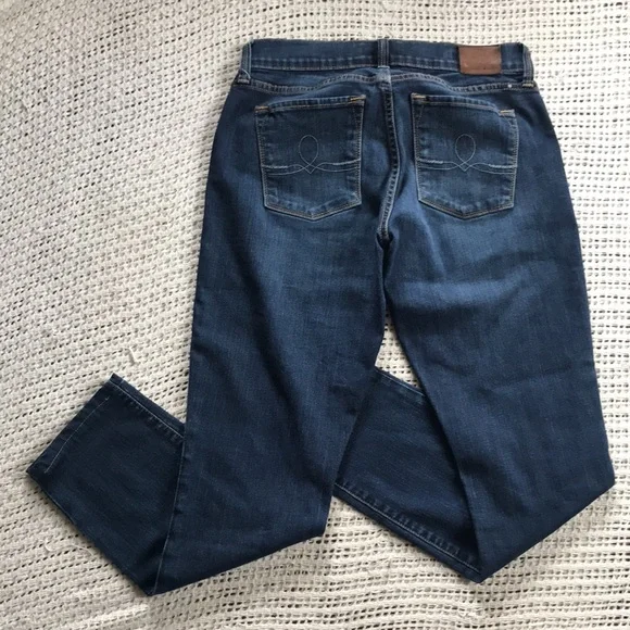 Lucky Sofia Skinny Re-Hemmed Women's Size 4/27 Dark Wash Ankle Jeans - Picture 2 of 9